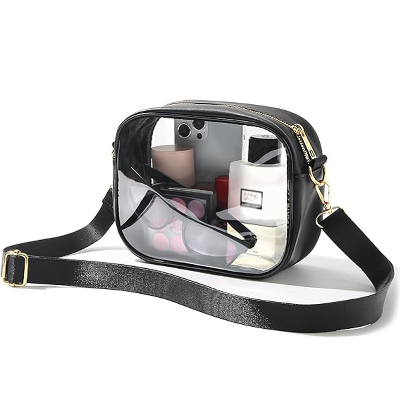 Amazon Transparent PVC Satchel Outdoor Travel Gymnasium Concert Security Backpack Waterproof Change Storage Bag