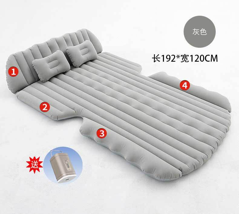 Trunk Air – Qìchē Vehicle-mounted inflatable bed - suv192-trunk-integrated-bed-gray-wireless-electric-pump-with-headrest