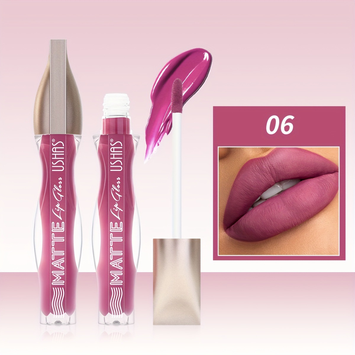 USHAS Europa y los Estados Unidos transfronterizos spot lipstick lipstick impermeable suave no pegajoso taza líquido lipstick LG2503