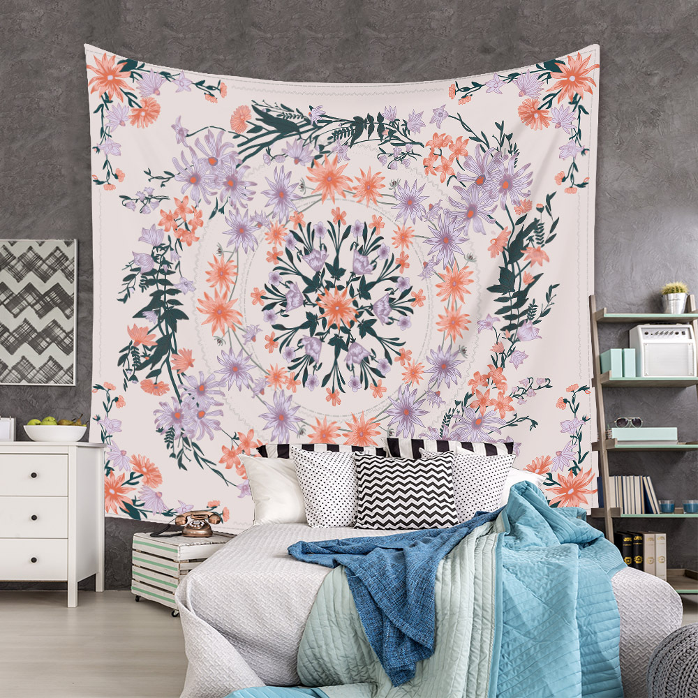 Bohemian Floral Tapestry Room Decorative Background Cloth Wholesale Nihaojewelry display picture 55