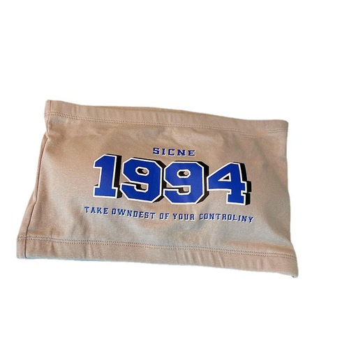 Hot girl strapless underwear, outer wear, inner wear, chest wrap, anti-exposure, thin fixed cup with breast pads, letter tube top for women