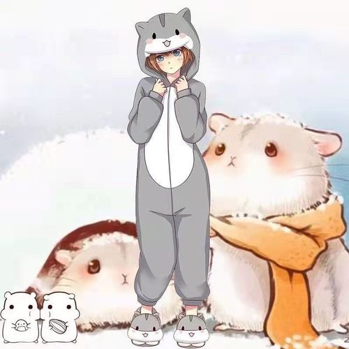 Ao Bing cartoon one-piece pajamas husky Shiba Inu hamster couples school nightgown 2D animation one-piece delivery