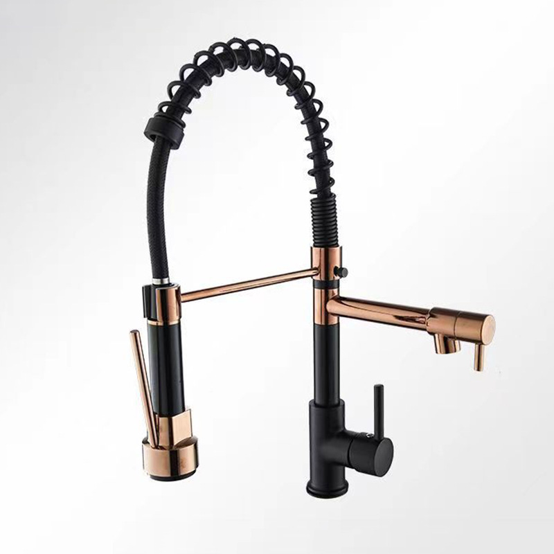 Transfronterizo pull-out grifo de la cocina caliente y fría fregadero giratorio primavera pull-out grifo image 13