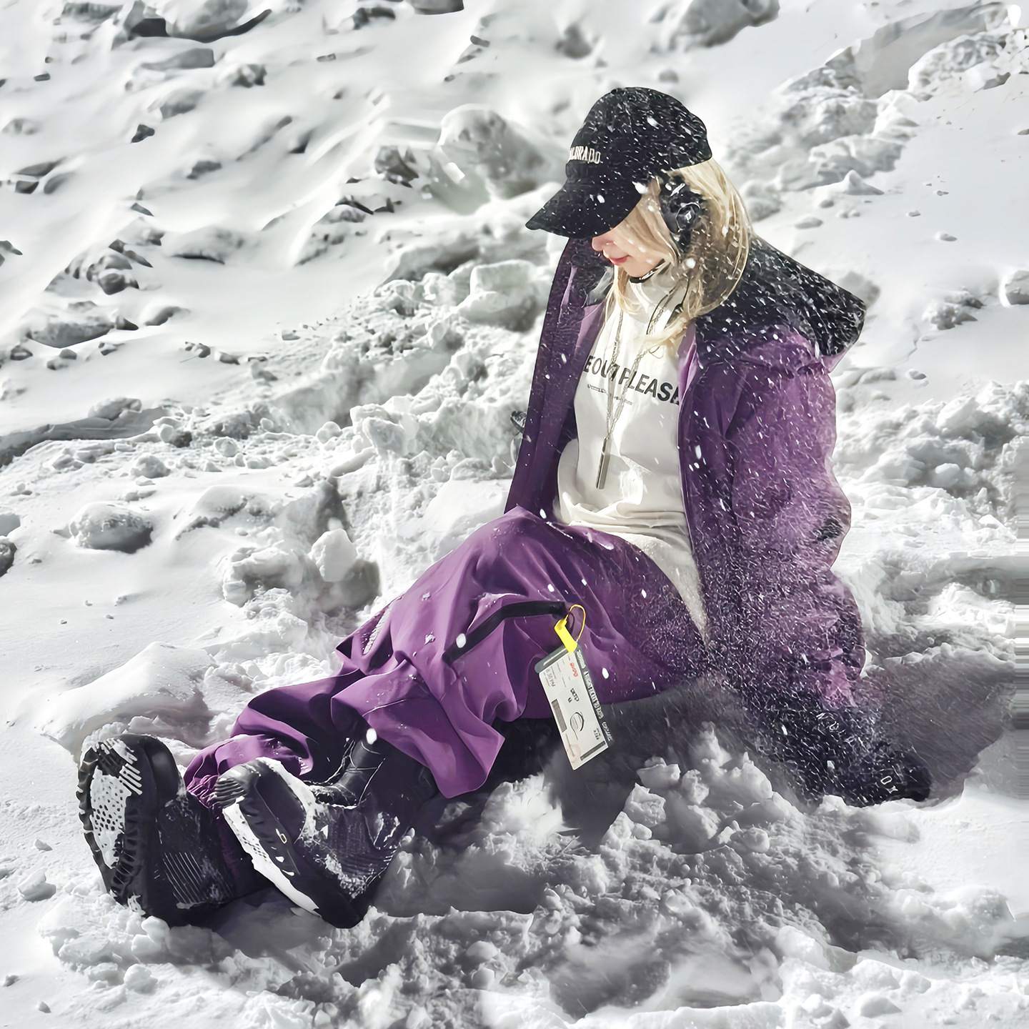 紫色滑雪服单板双板防水保暖户外男女款雪地裤滑雪服冲锋衣套装