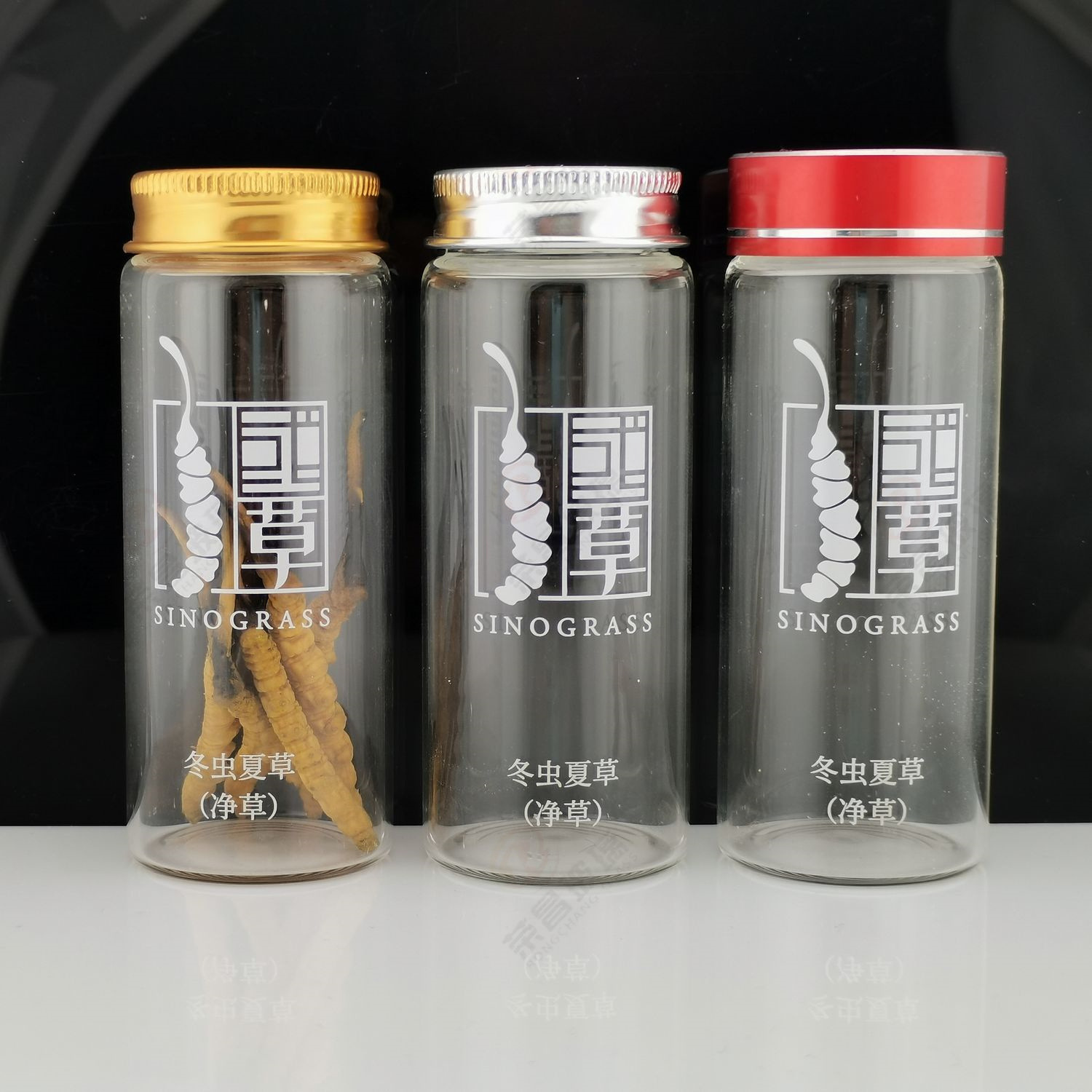 专业生产多根装虫草包装瓶瓶多支装冬虫夏草瓶多只装虫草玻璃瓶