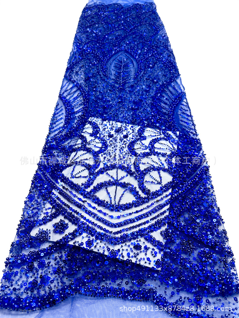 Fabricante de nueva tela de cuentas flor de tela de lenteja alta fotografía vestido de boda vestido de moda tela de vestido image 15