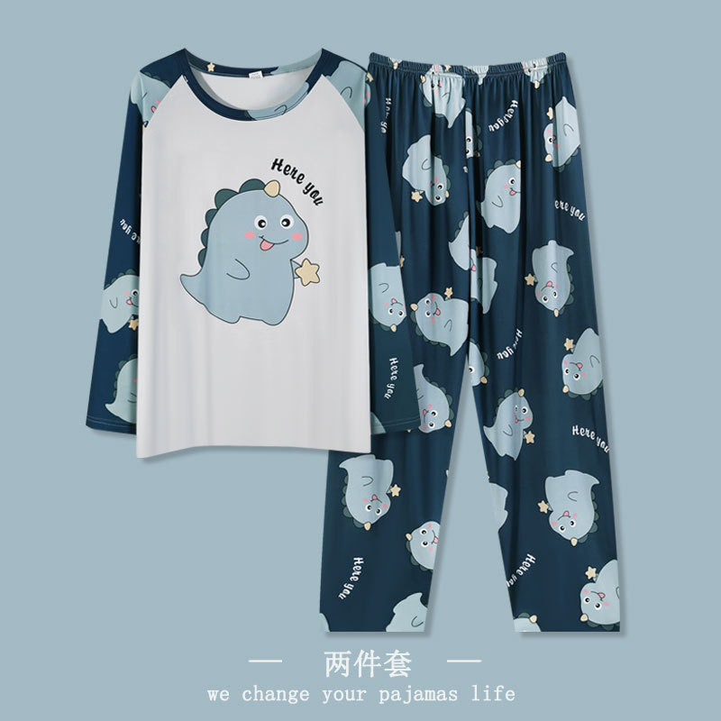 Cn-18 double long green cute dinosaur men / L