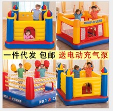儿童充气城堡家用小型蹦蹦床游戏屋生日礼物玩具室内跳跳乐淘