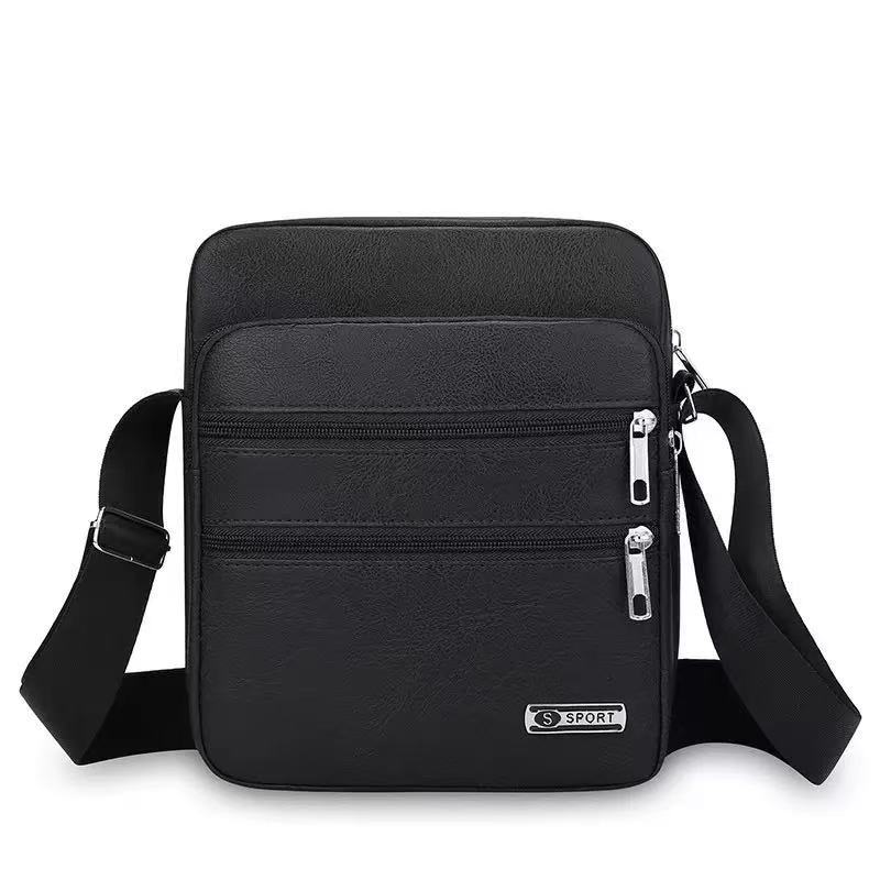 Bolso de hombre transfronterizo PU nuevo estilo coreano bolso de hombro de negocios ocio de gran capacidad mochila de hombre mochila de hombro