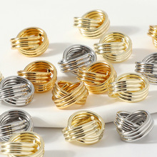 隔珠批发14k包金新款保色编织缠绕珠配件diy项链手链毛线球珠吊坠