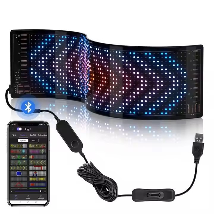 スマートカーステッカー車のインタラクティブスクリーンフレキシブルLEDディスプレイソフトスクリーンスクロールスクリーン車のリアウィンドウ広告表現カーステッカー|undefined