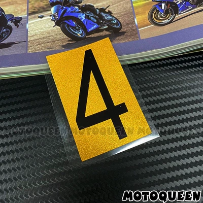 Motorcycle tail | scratch cover, reflective stickers - number-4-39x-64cm-one