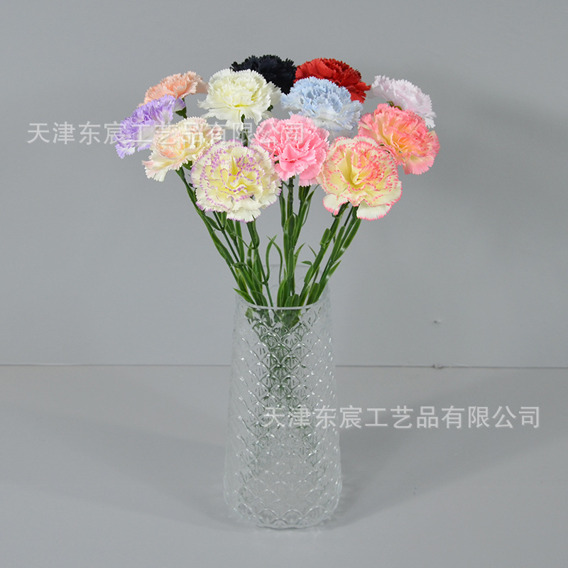 Clavel Artificial de Una Sola Rama de 8 cm de Seda para Bodas y Decoración del Hogar