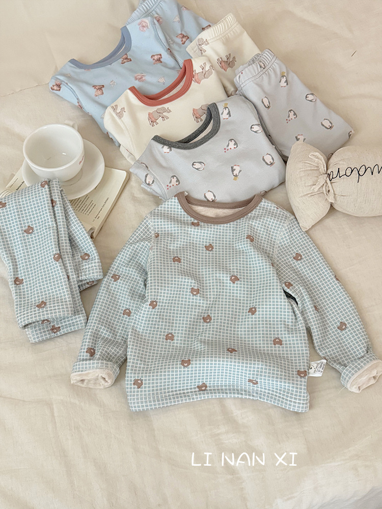 Green checkered bear