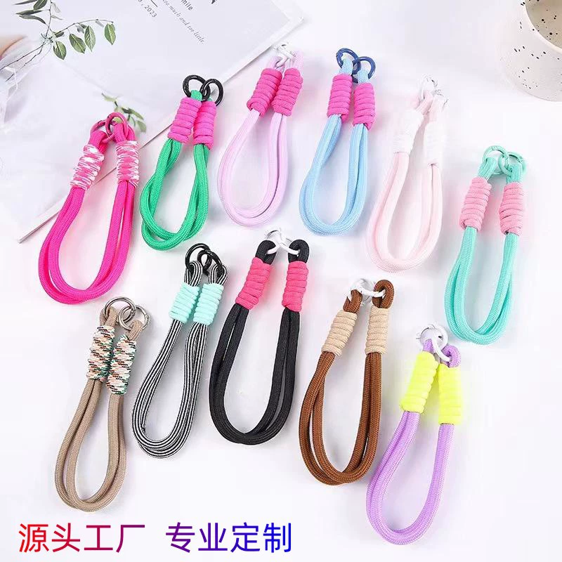 Плетеный завязанный веревкой контрастного цвета, чехол для мобильного телефона, ремешок для мобильного телефона, ремешок для чайника, подвеска для багажа, глухая коробка, модный кулон