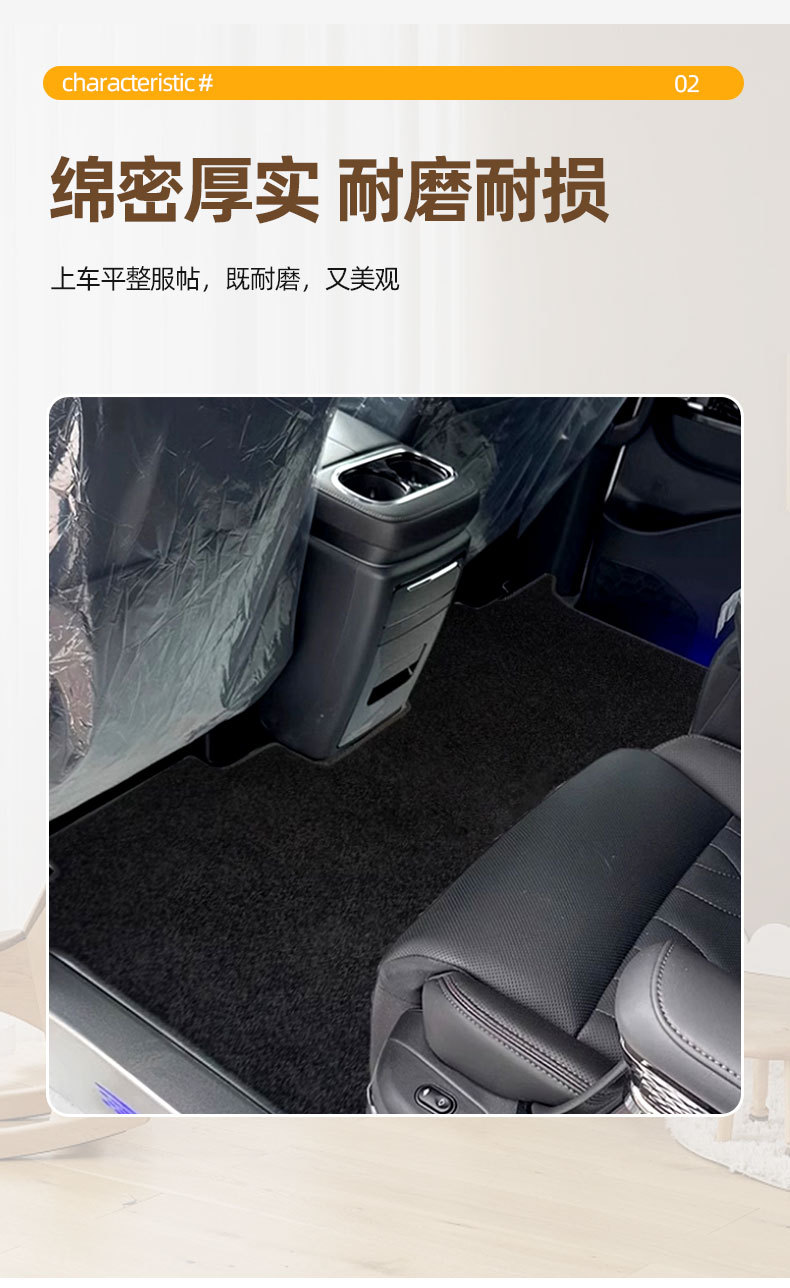 Single Piece Anti-Slip and Wear-Resistant Solid Color Floor Mat for Car Interior, Easy to Install Suede Floor Mat for Driver and Passenger