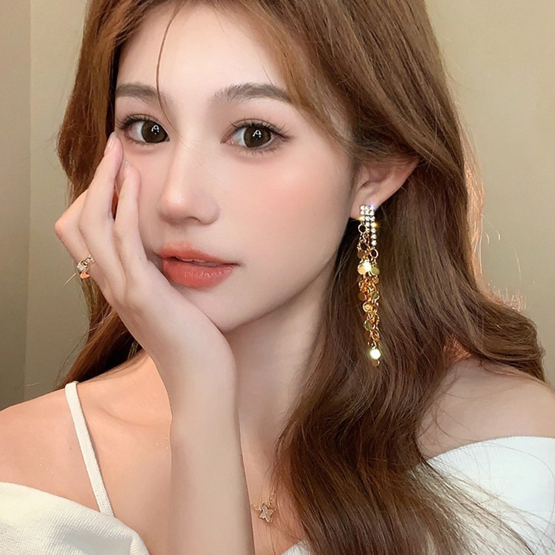 轻奢小众高级感波光粼粼亮片耳环女时尚百搭气质耳钉网红同款耳饰|undefined