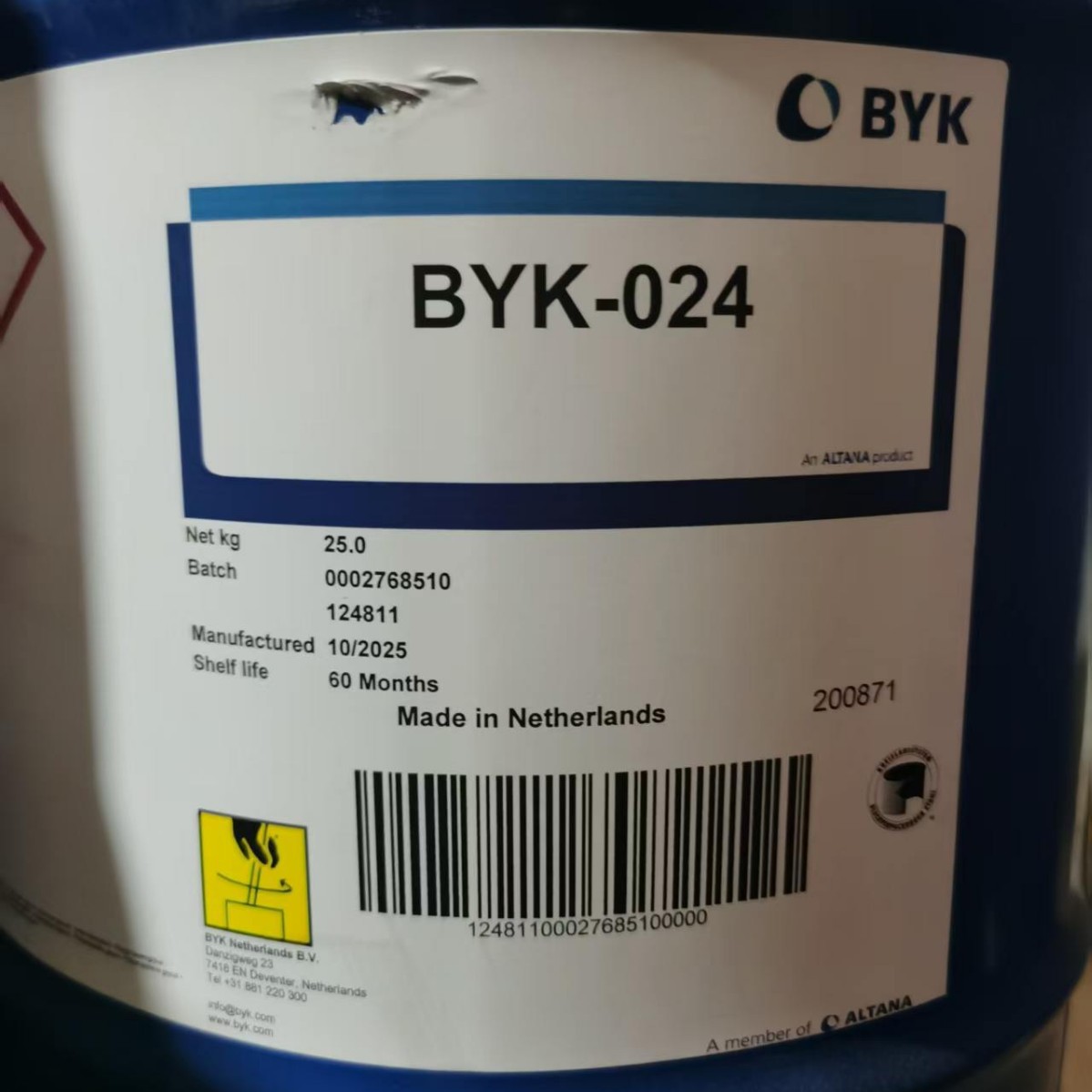 Sample Packaging 100G/500G/Bottle Byk Additive Water-Based Defoaming Agent Byk-024