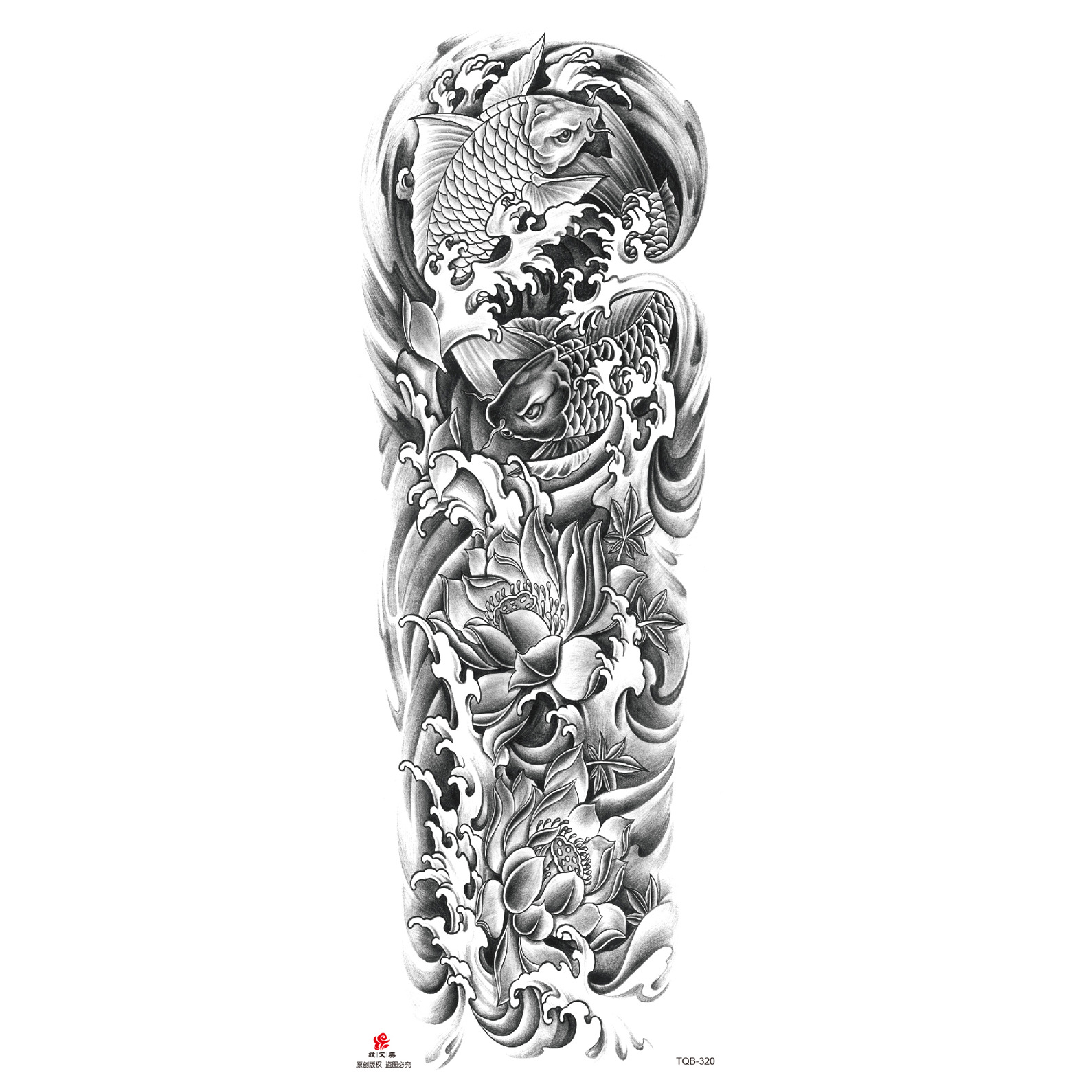 Pegatinas de tatuaje de brazo largo de flor brazo completo tatuaje impermeable tatuaje temporal en stock al por mayor pegatinas de tatuaje de brazo completo