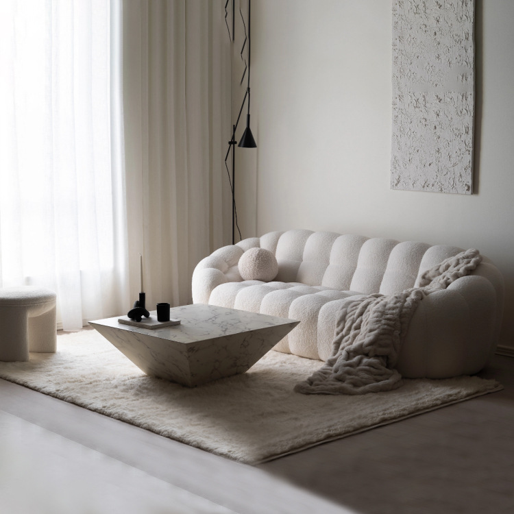 Diseño de arco ligero de lujo italiano burbuja Rocheburg arena perezosa moderna tienda de ropa minimalista sofá creativo de moda