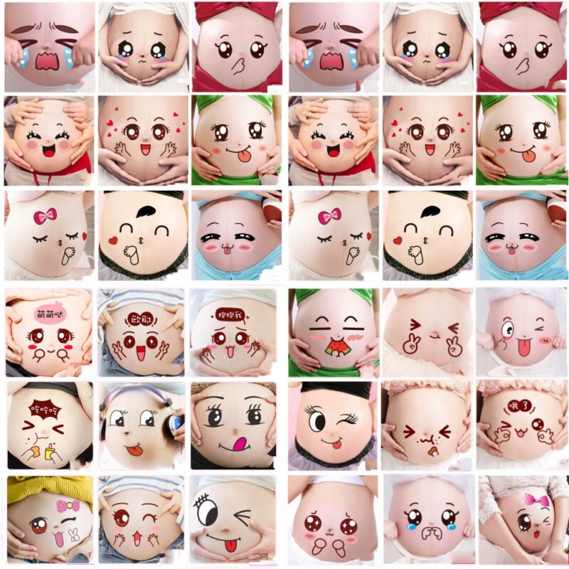 Pregnant Woman Photo Belly Sticker Belly Photo Sticker Belly Sticker Photo Props Cute Photo Studio Photo Pregnant Fake Belly