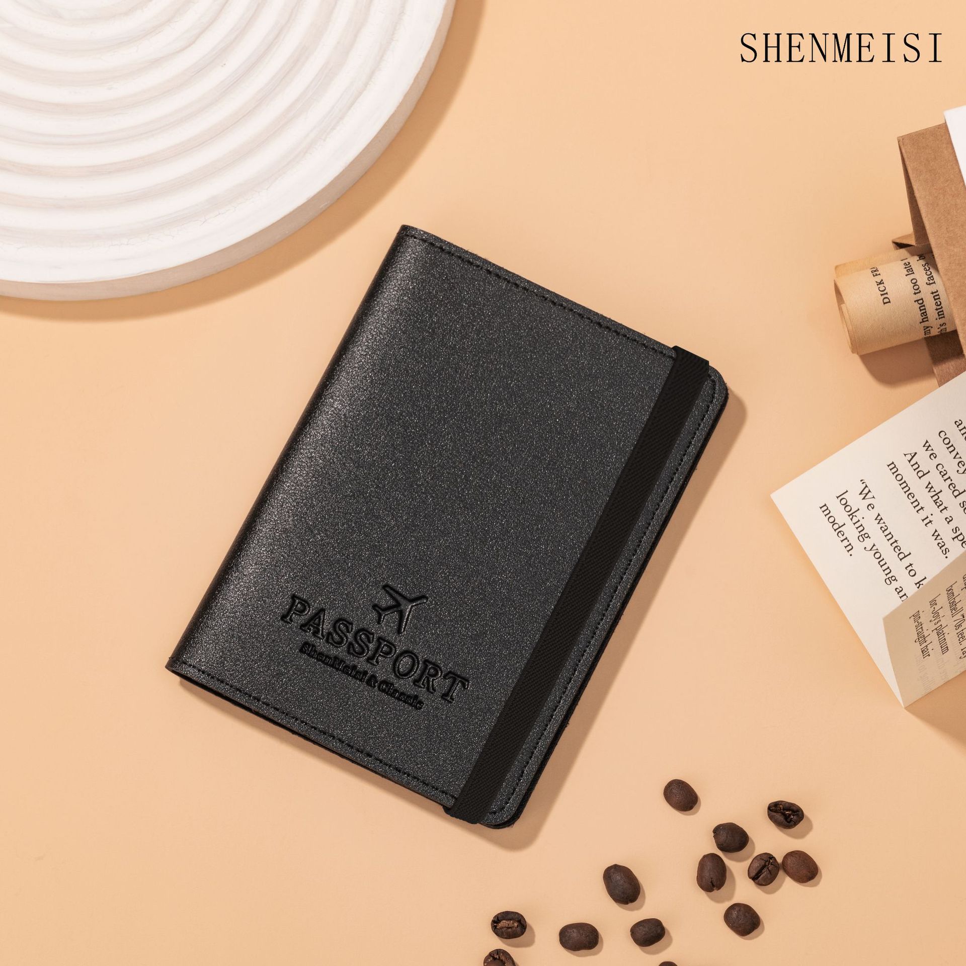 Clip de pasaporte negro