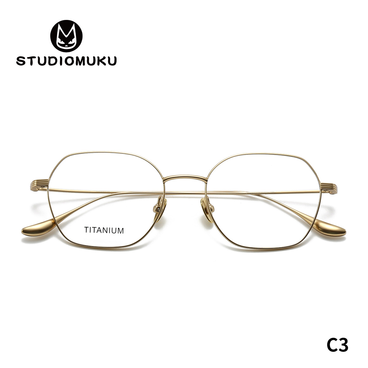 STUDIOMUKU gafas de madera superligera y cómoda poligonal marco de gafas de mujer diseño marco de gafas retrógrado para hombres