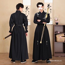 汉服男中国风古风武侠剑客男士大码公子古装黑色霸气女学生班服夏