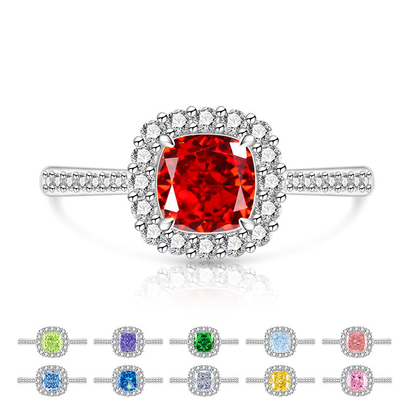 Prinzessin-ring Mit Edelstein Und Diamanten In Gold-optik_voghion.com