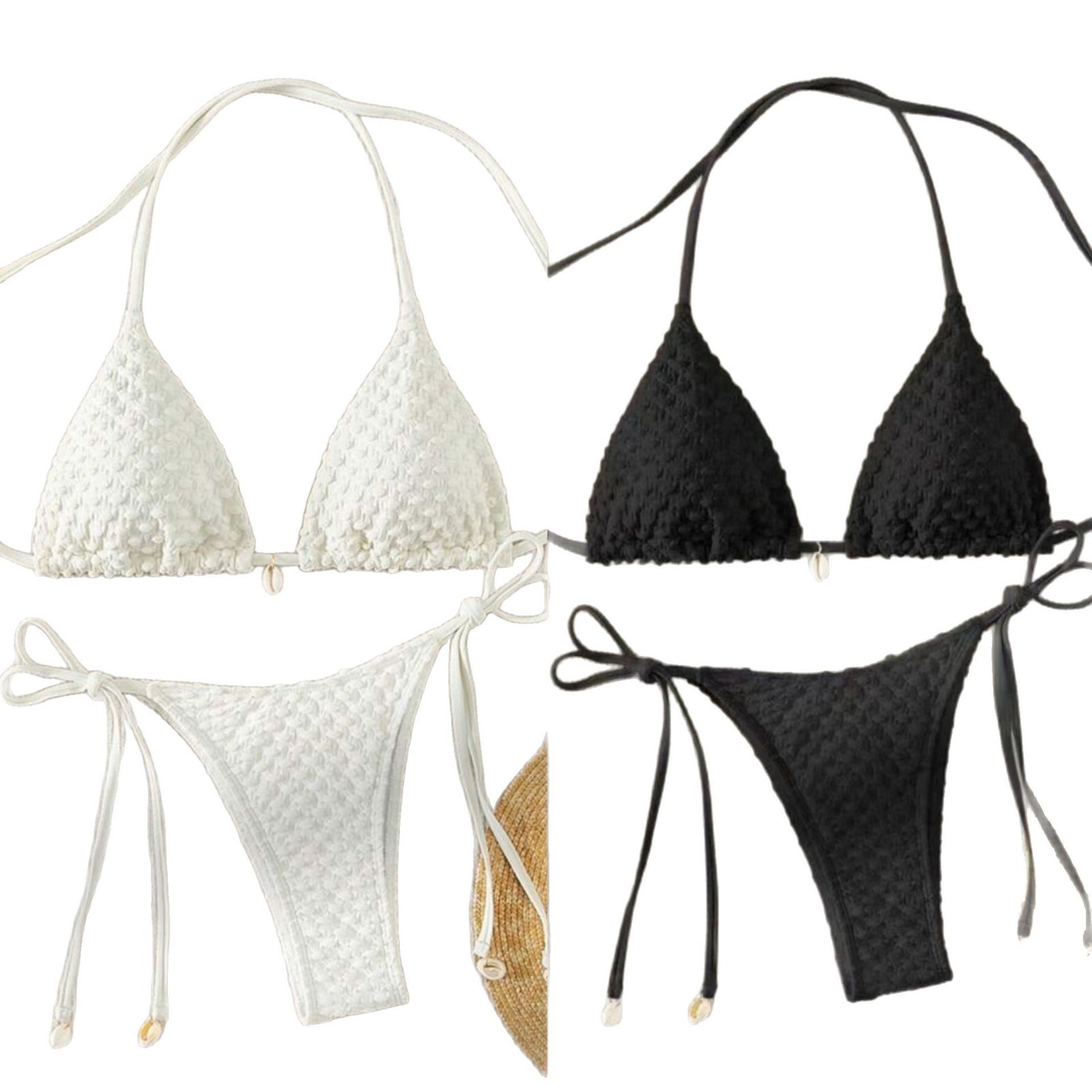Women's Clothing Women's Sexy Two Piece Swimsuit Style Bikini Special Fabric Swimwear Beach & Pool Ready Modest Coverage_voghion.com