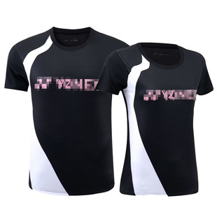 New Badminton Clothing Men's and Women's Short-sleeved Quick-drying Badminton Jersey Top Training and Competition Ball Clothing Breathable Summer 6256