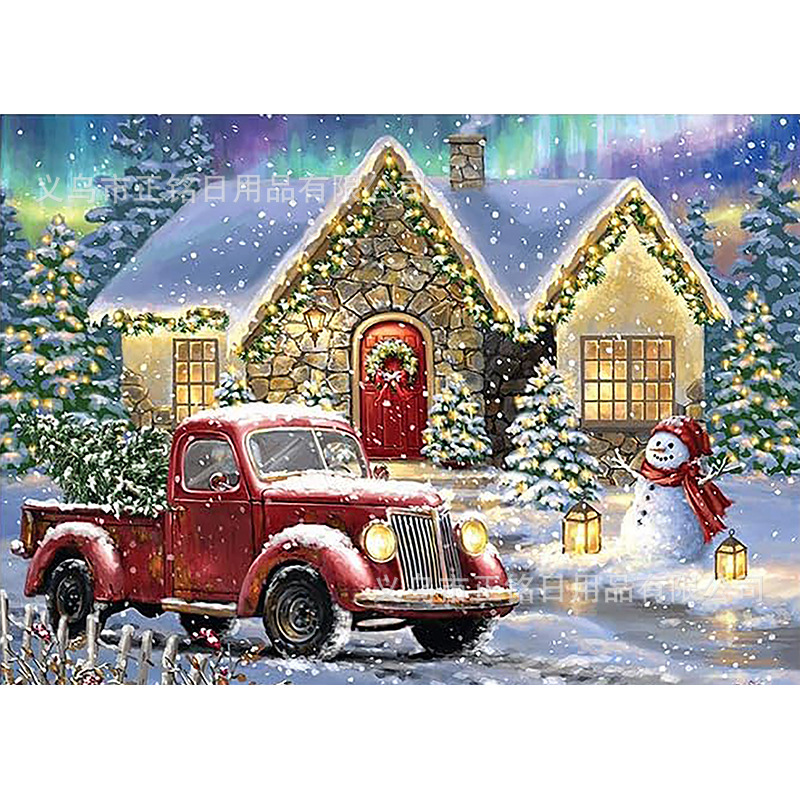Nueva Navidad Diamante Pintura 5d Santa Claus Elk Muñeco de nieve Decoración Pintura colgante DIY Diamante completo Ventas directas de fábrica