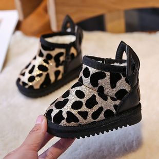 Infant Snow Boots for Women in Winter, Velvet Thickeneded Soft-Soled Cotton Shoes for Boys, Non-Slip Warm Cotton Boots 1-3