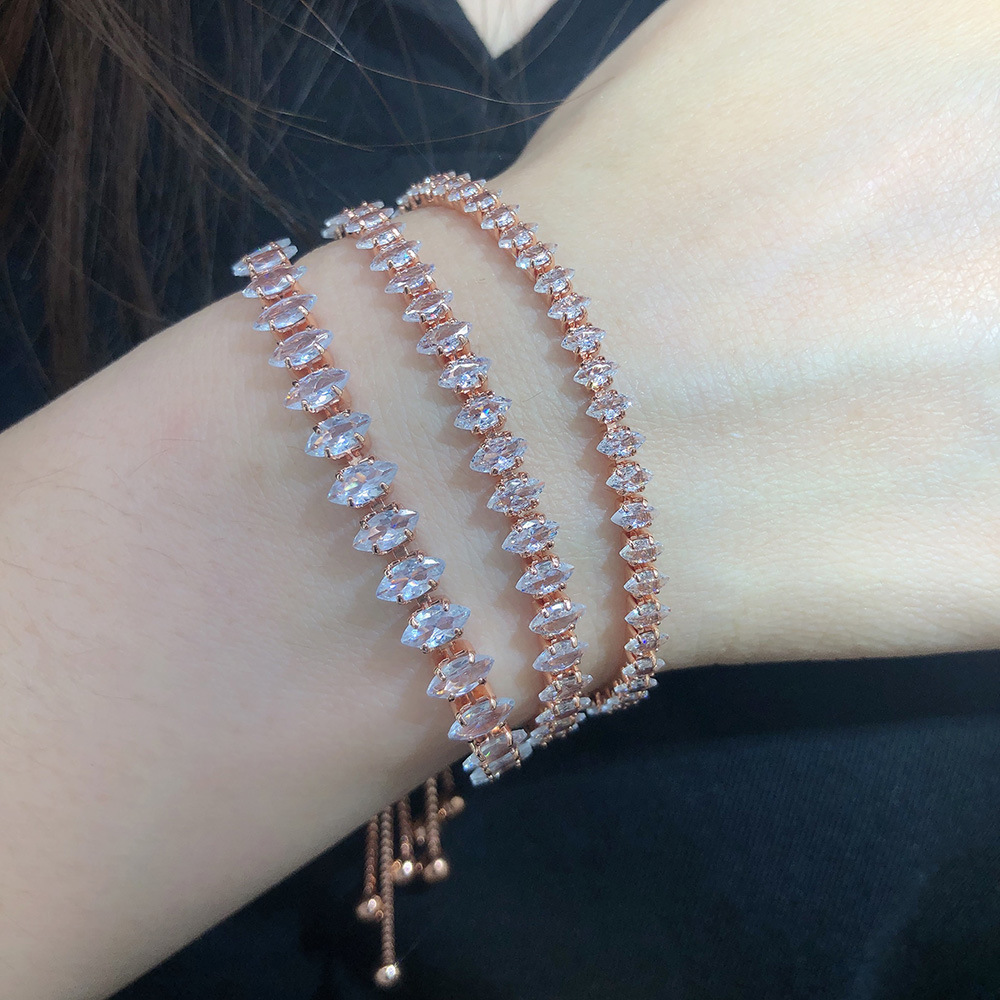 10g Weight Zircon Inlay Material Bracelets Classification 1 Piece Quantity Daily Occasion Copper Material Eye Pattern Women'S Gender Inlay Design Simple Style Style Simple Style Eye Copper Inlay Zircon Bracelets 1 Piece 21