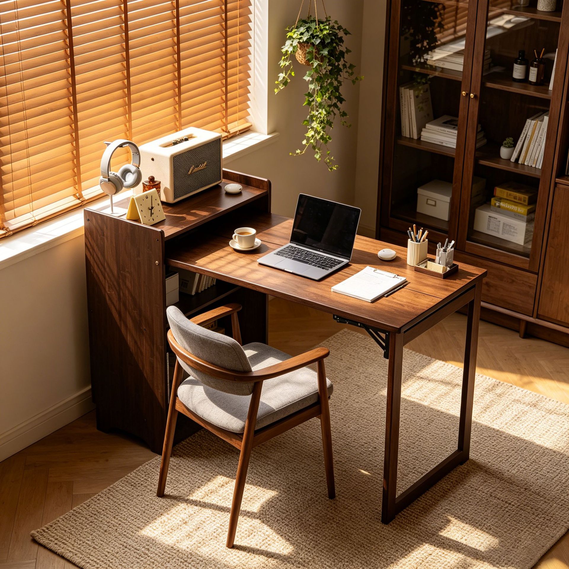 Study Desk, Bookshelf, Integrated Table, Small Apartment Bedroom, Home Folding Table, Computer Table, Student Study Writing Table