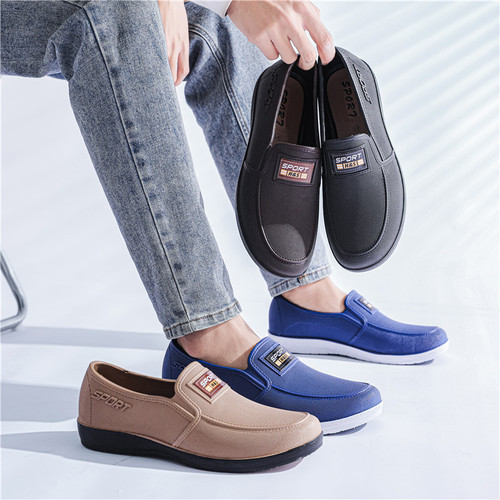 new rain boots for young men, waterproof shoes, non-slip and wear-resistant rubber shoes, kitchen work shoes, fishing labor protection chef shoes