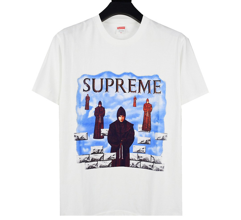 ヘビーウェイトクロスボーダー アメリカンファッション Supreme レタープリント Tシャツ BOX ラウンドネック 半袖 メンズ レディース ゆったり カジュアル Tシャツ 男女兼用