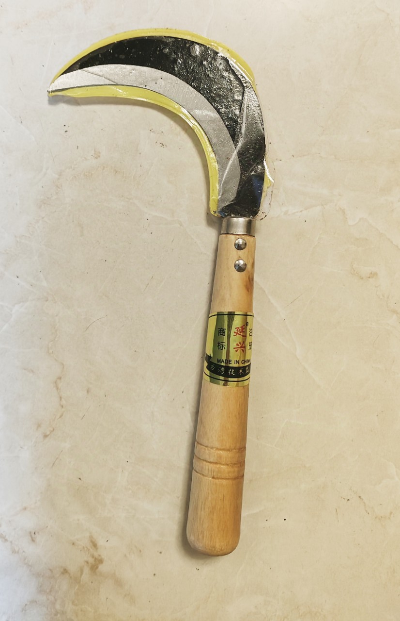 延兴牌茶叶刀韭菜刀大蒜收割海带海草65锰钢弯刀农用镰刀免磨