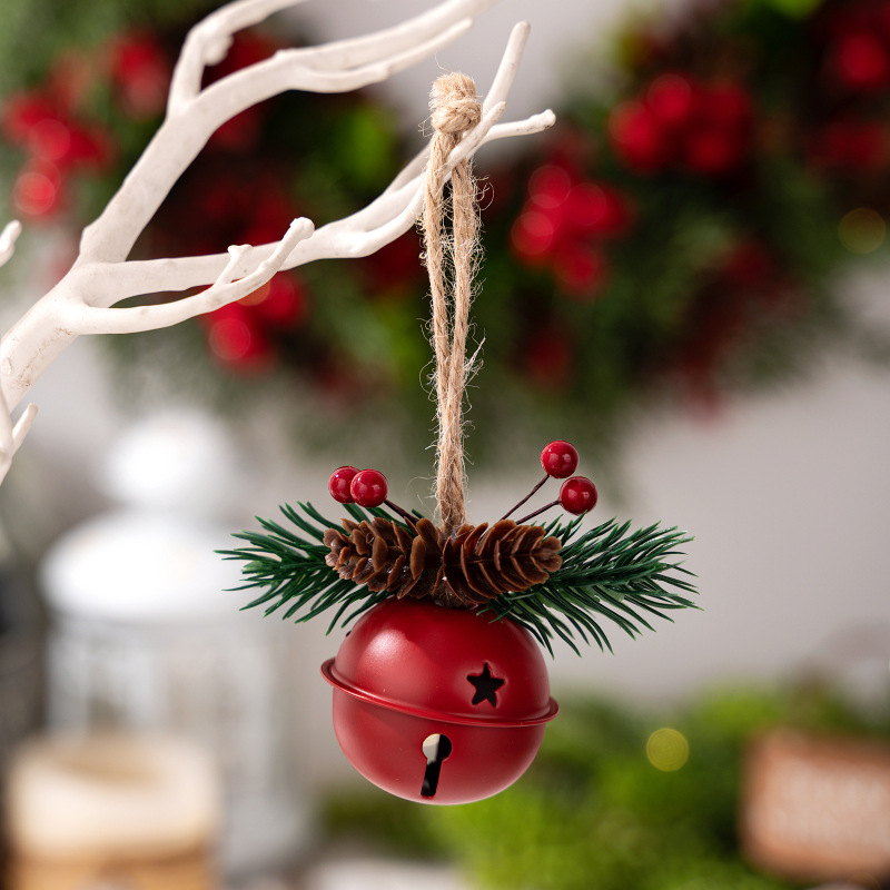 Haobei クリスマス装飾カラフルな小さな鐘ペンダントクリスマスツリーペンダント風鈴ペンダント赤い鐘ペンダント|undefined