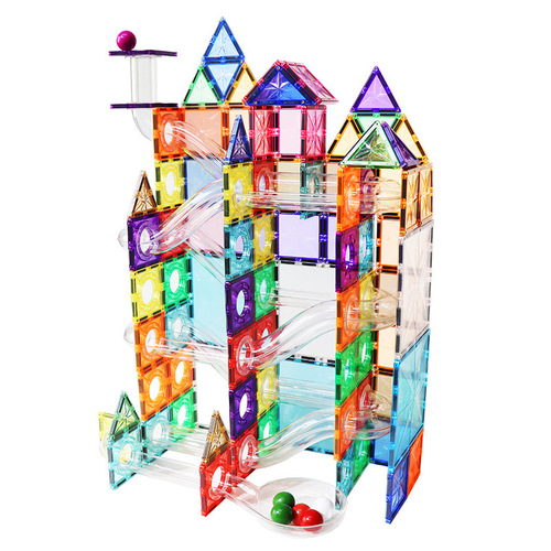 Wellbbplay Wei Aibei transparent track colorful rolling ball pipe building blocks Australia's best-selling magnetic piece puzzle