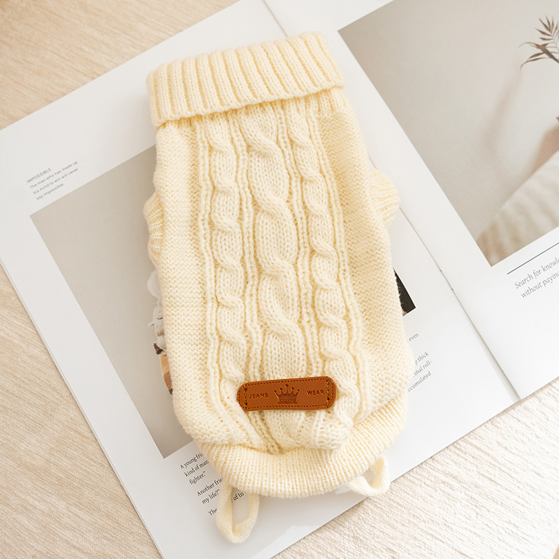 Otoño y invierno perros clásicos simple jersey jersey feline calentamiento grueso Teddy Bear mascota ropa de perro