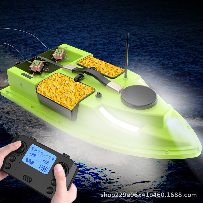 Cross-Border 600m Gps New Product Luminous Version Intelligent 99-Point Positioning 4-Compartment Fishing Drag Hook Remote Control Nesting Boat
