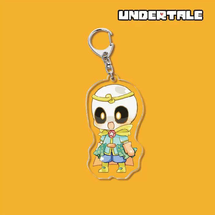 Ключодержащий брелок Undertale Frisk & Sans, акриловая подвеска около 5,5 см, кольцо из металла