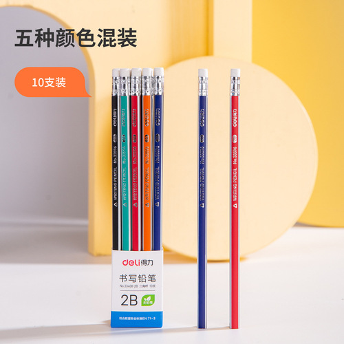 Get Well 33408 Pencil 10-Pack for Young Children and Primary School Students Exam Writing Pencil 2B Pencil for Beginners HB Pencil