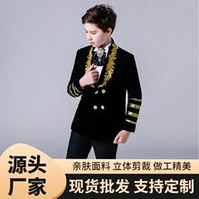 儿童西装套装三件套英伦风帅气花童男童礼服主持人钢琴走秀演出服