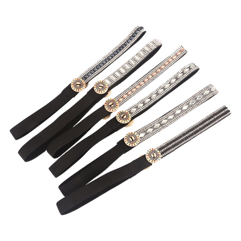 2021 nuevo botón diadema Amazon máscara elástica banda de pelo cristal diamante deportes headwear fabricantes se venden