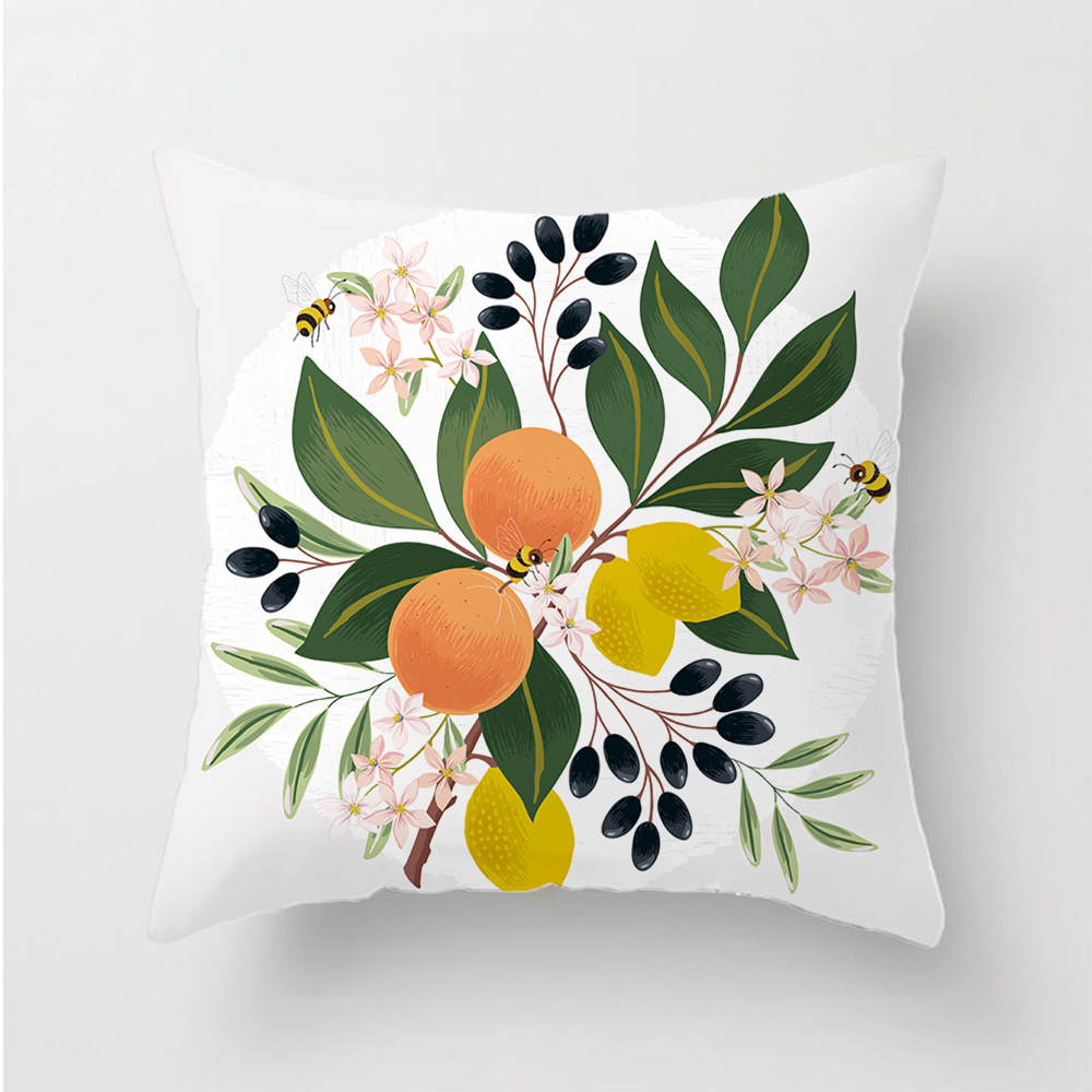 405g Weight Pillow Cases Home Textiles & Decor Type pillow case Event & Party Supplies Fibre Peach Skin Material Flower Pattern Simple Style Style Vacation Sweet Simple Style Flower Fibre Peach Skin Pillow Cases 7