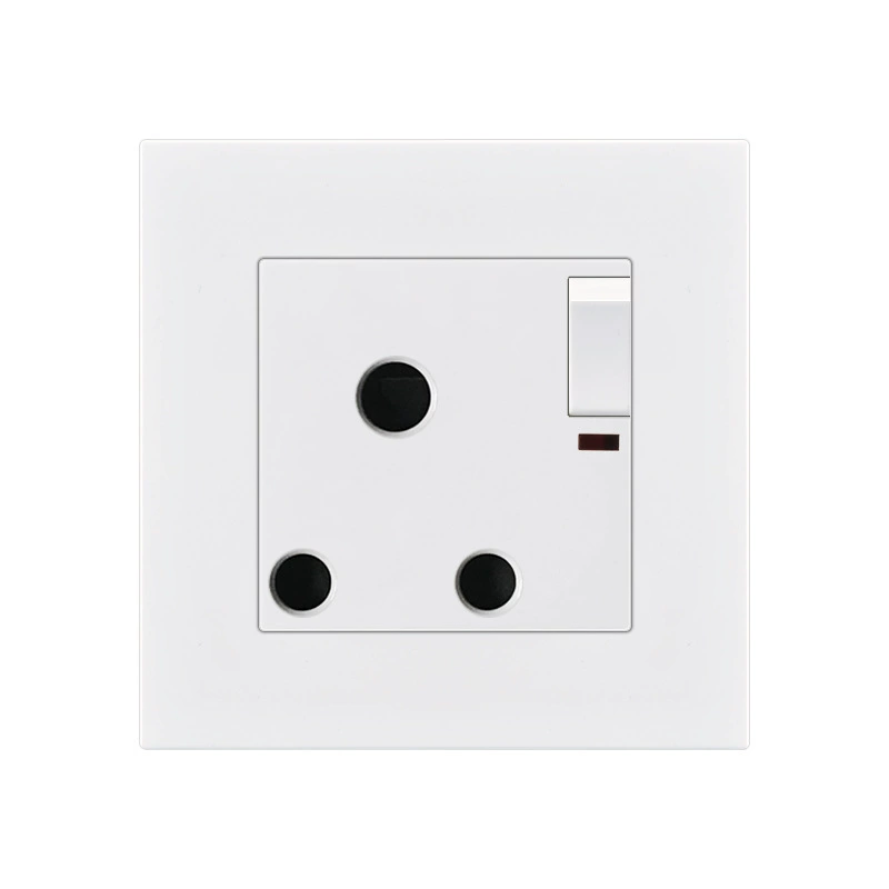 FIKO PC White 13A, a square three -hole socket, British British Bidding Hong Kong and Macao type wall, 86 wall electrical source panel