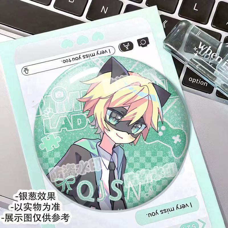 奇跡の女の子 てんとう虫レディ 黒猫ノア 周辺ブローチ 缶レーザーバッジ ギフトペンダント|undefined