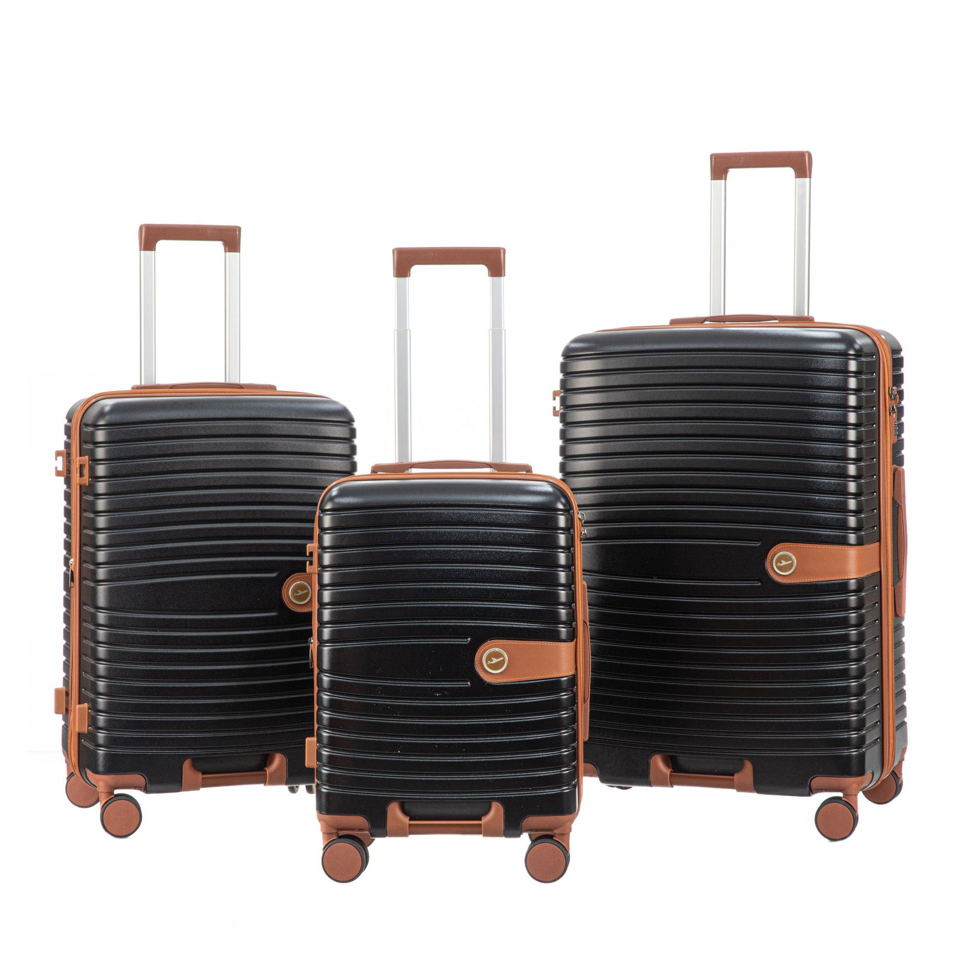 Maleta de tres piezas de bloqueo de contraseña antirrobo de una pieza de maleta con carrito de arranque, maleta con carrito de rueda universal silenciosa, viaje de ocio